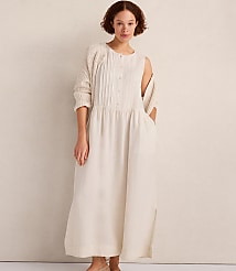 Haven Well Within Linen Pintuck Midi Dress carousel Product Image 1