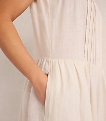 Haven Well Within Linen Pintuck Midi Dress carousel Product Image 4