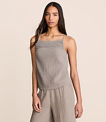 Lou & Grey Ruched Triple Cloth Tank Top carousel Product Image 2