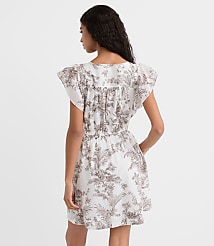 Floral Toile Flutter Mini Pocket Dress carousel Product Image 3