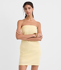 LOFT Beach Linen Cotton Strapless Mini Dress carousel Product Image 2