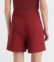 Linen Cotton Wrap Skort carousel Product Image 2