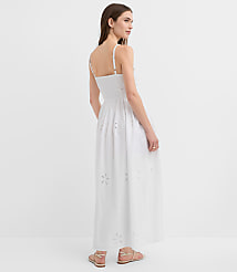 Floral Eyelet Strappy Midi Dress carousel Product Image 3