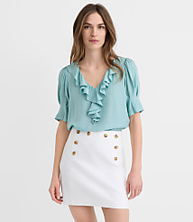 Pintucked Ruffle Blouse carousel Product Image 3