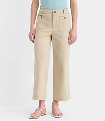 Curvy Palmer Wide Leg Crop Pants in Twill carousel Product Image 1