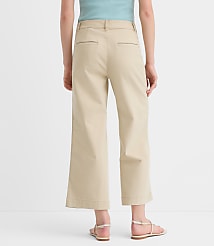 Curvy Palmer Wide Leg Crop Pants in Twill carousel Product Image 2