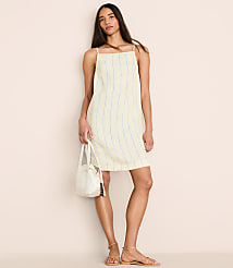 Lou & Grey Striped Ruched Triple Cloth Mini Dress carousel Product Image 1