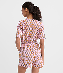 LOFT Beach Garden Tie Front Linen Cotton Romper carousel Product Image 3