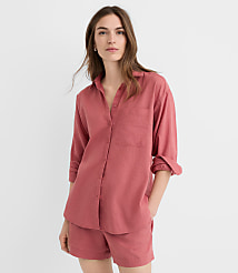 Petite Linen Cotton Everyday Oversized Pocket Shirt carousel Product Image 1