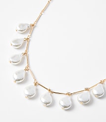 Pearlized Drop Statement Necklace carousel Product Image 2