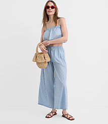 LOFT Beach Clip Dot Pants carousel Product Image 1