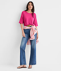 Petite Linen Blend Modern Tee carousel Product Image 2