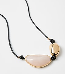 Mother Of Pearl Cord Statement Necklace carousel Product Image 2