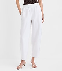 Pull On Barrel Pants in Linen Cotton carousel Product Image 2