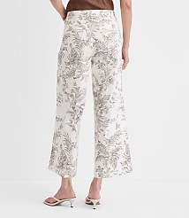 Palmer Wide Leg Crop Pants in Floral Toile carousel Product Image 3