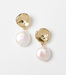 Mini Pearlized Nugget Drop Earrings carousel Product Image 1