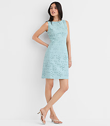 Scalloped Eyelet V-Back Mini Dress carousel Product Image 3