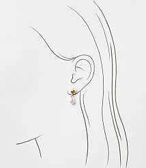 Pearlized Hammered Stud Earring Set carousel Product Image 2