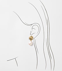 Mini Pearlized Nugget Drop Earrings carousel Product Image 2