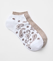 Paisley & Heather Sneaker Sock Set carousel Product Image 1