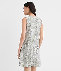 Floral Pintucked Bow Mini Pocket Dress carousel Product Image 3