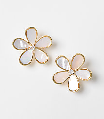 Mother Of Pearl Flower Stud Earrings carousel Product Image 1
