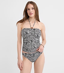 LOFT Beach Seashell Beaded Ruched Halter Tankini Top carousel Product Image 3