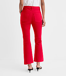 Rivete High Rise Kick Crop Jeans in Maple Cherry carousel Product Image 3
