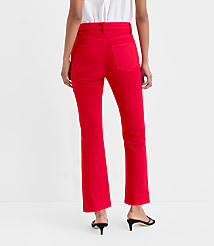 Rivete Tall Curvy High Rise Kick Crop Jeans in Maple Cherry carousel Product Image 2