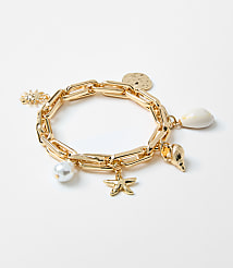 Seaside Charm Chain Link Stretch Bracelet carousel Product Image 1