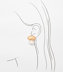 Oval Mixed Metal Drop Earrings carousel Product Image 2
