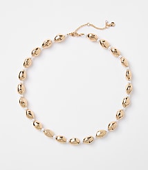 Pearlized Nugget Statement Necklace carousel Product Image 1