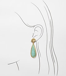 Marbleized Teardrop Statement Earrings carousel Product Image 2