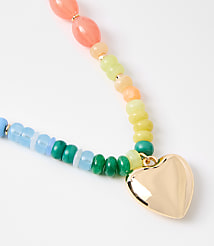 Rainbow Heart Statement Necklace carousel Product Image 2