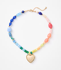 Rainbow Heart Statement Necklace carousel Product Image 1