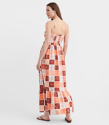 Petite LOFT Beach Starfish Poplin Cutout Twist Maxi Pocket Dress carousel Product Image 3