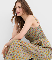 Petite LOFT Beach Garden Smocked Maxi Pocket Dress carousel Product Image 2
