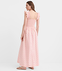 LOFT Beach Garden Poplin Ruffle Strap Maxi Pocket Dress carousel Product Image 3