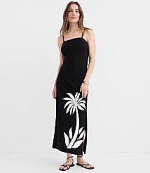 LOFT Beach Palm Strapless Maxi Dress carousel Product Image 2
