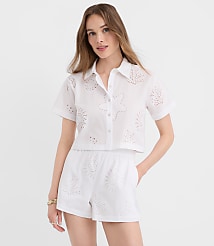 LOFT Beach Sea Eyelet Shirt carousel Product Image 1