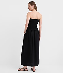 LOFT Beach Strapless Mixed Media Maxi Pocket Dress carousel Product Image 3