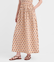 LOFT Beach Garden Linen Cotton Drawstring Maxi Pocket Skirt carousel Product Image 3