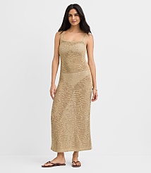 LOFT Beach Shimmer Pointelle Sweater Maxi Swimsuit Coverup carousel Product Image 2