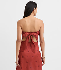LOFT Beach Eyelet Tie Back Bandeau Top carousel Product Image 2