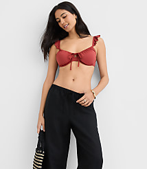 LOFT Beach Tie Ruffle Bikini Top carousel Product Image 3