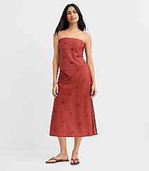 LOFT Beach Eyelet Midi Skirt carousel Product Image 1