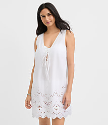 LOFT Beach Eyelet Poplin Swimsuit Coverup carousel Product Image 1