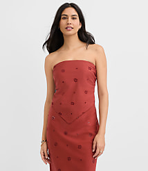 LOFT Beach Eyelet Tie Back Bandeau Top carousel Product Image 3