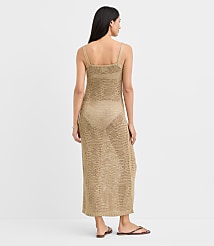 LOFT Beach Shimmer Pointelle Sweater Maxi Swimsuit Coverup carousel Product Image 3