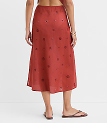LOFT Beach Eyelet Midi Skirt carousel Product Image 3